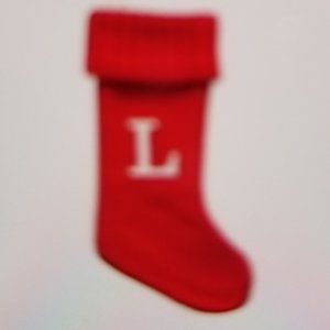 New Knit Monogram Christmas Stocking Red Letter L